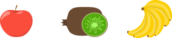 リンゴ、キウイ、バナナ