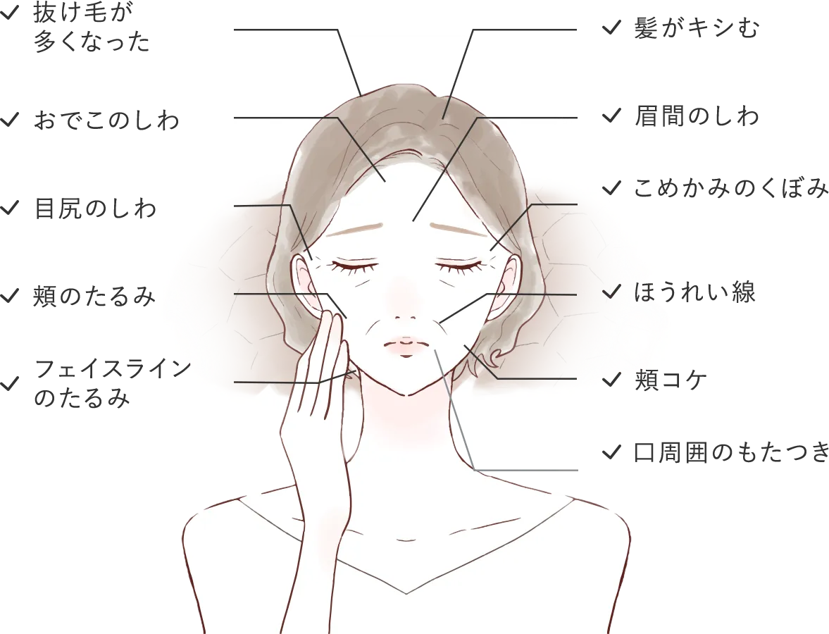 しわ・たるみ・もたつき