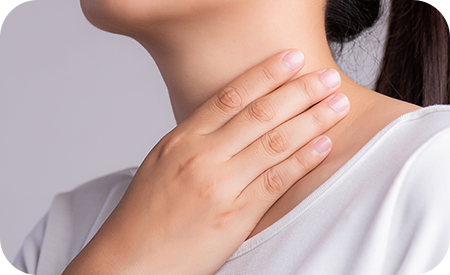 喉の筋肉の緩み